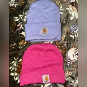 Two Carhartt Women’s  Beanies in Pink and Light Lavender